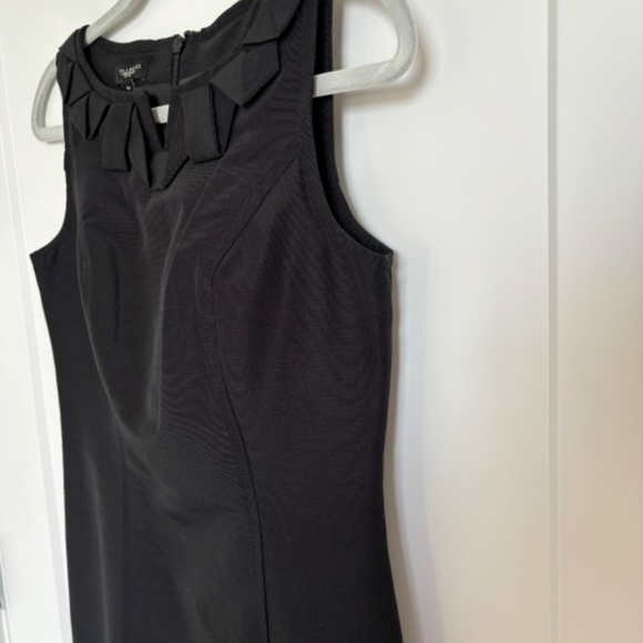 Talbots Sleeveless Silk Blend Shift Dress Black Petite 4 - Picture 4 of 10
